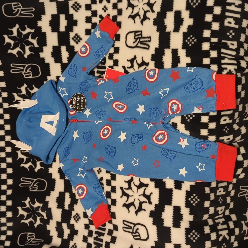 Captain America marvel onesie